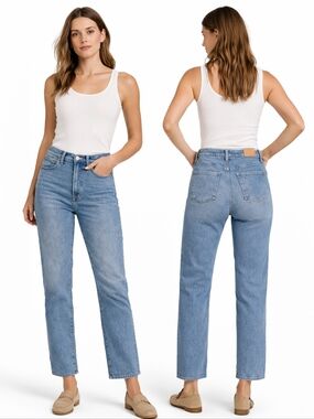 MADEWELL Perfect Vintage Jean Womens 29 Blue High Rise Straight Classic Normcore